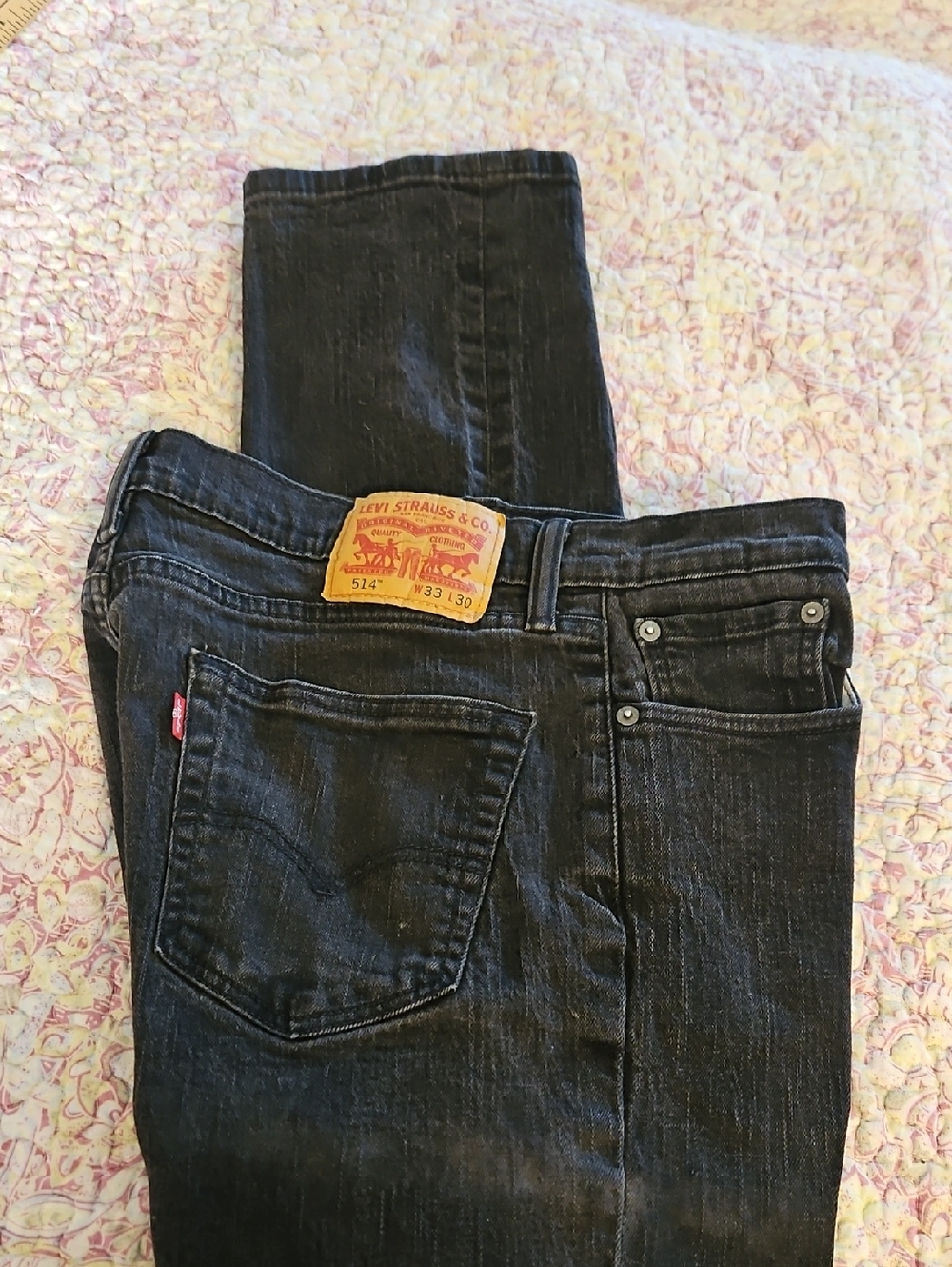 Levi's Men's 514 Straight Black Jeans